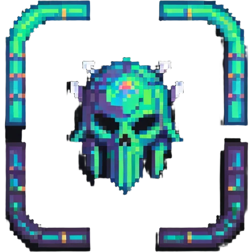ParadoX1 streamer logo, pixel art style, retro gaming influence emoji