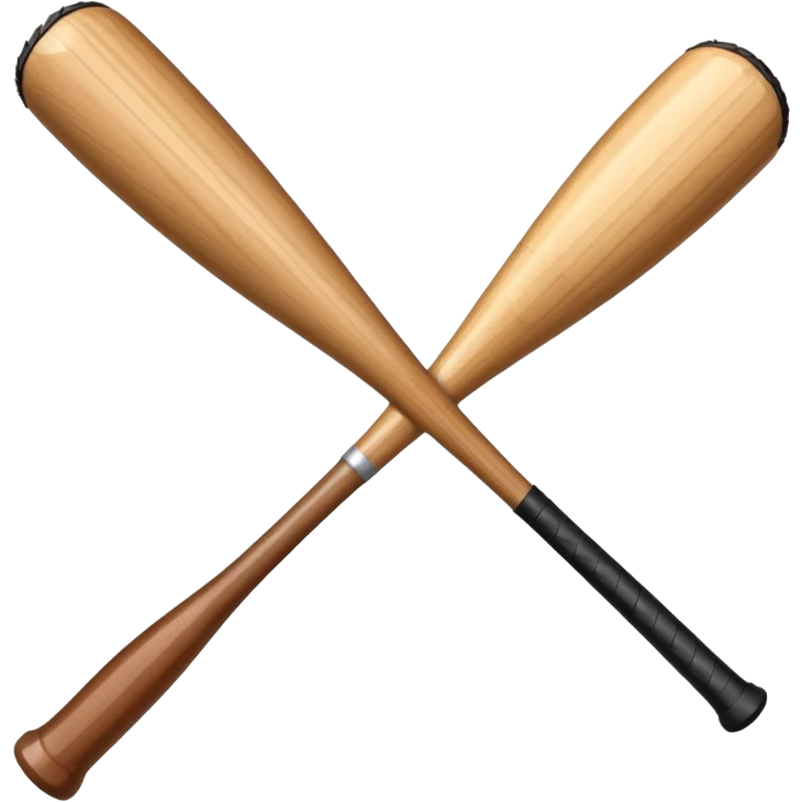 short thick brown baseball bat slightly angled emoji