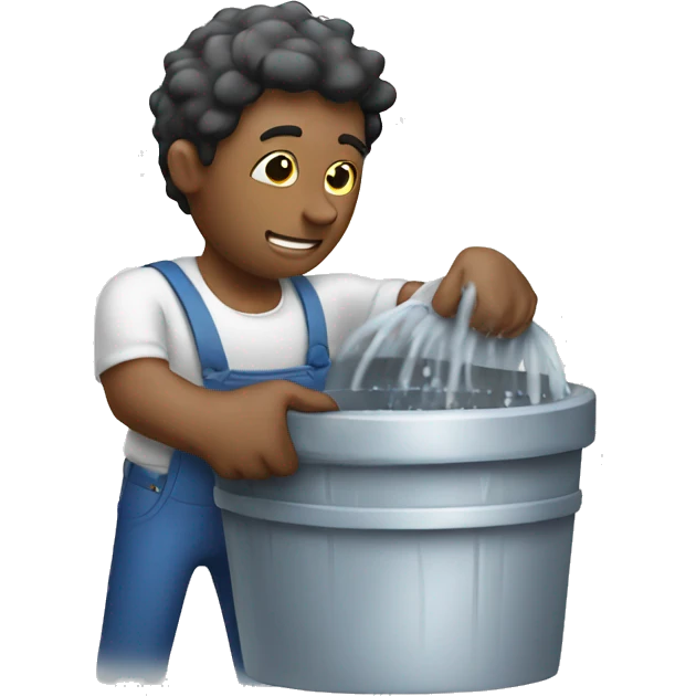 man washing a car emoji