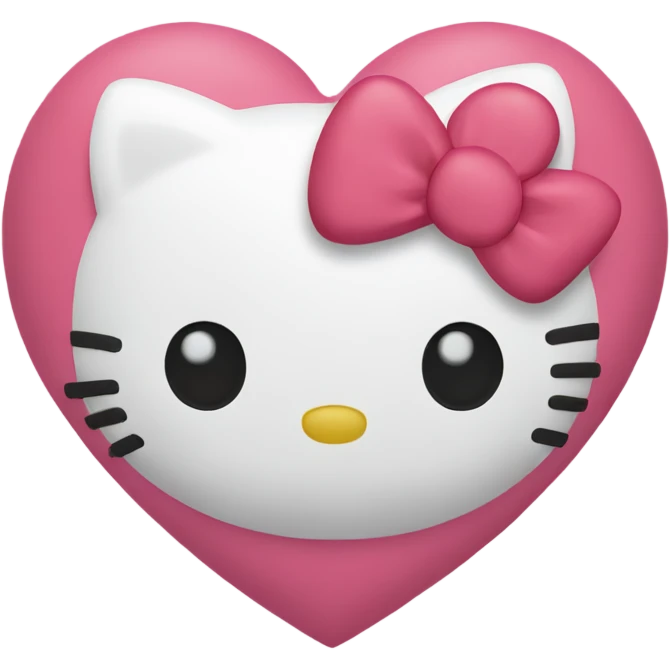 hello kitty heart emoji
