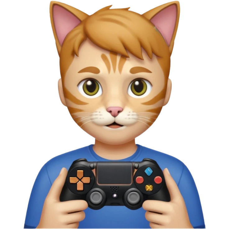 cat homme-avec-manette-ps4- emoji