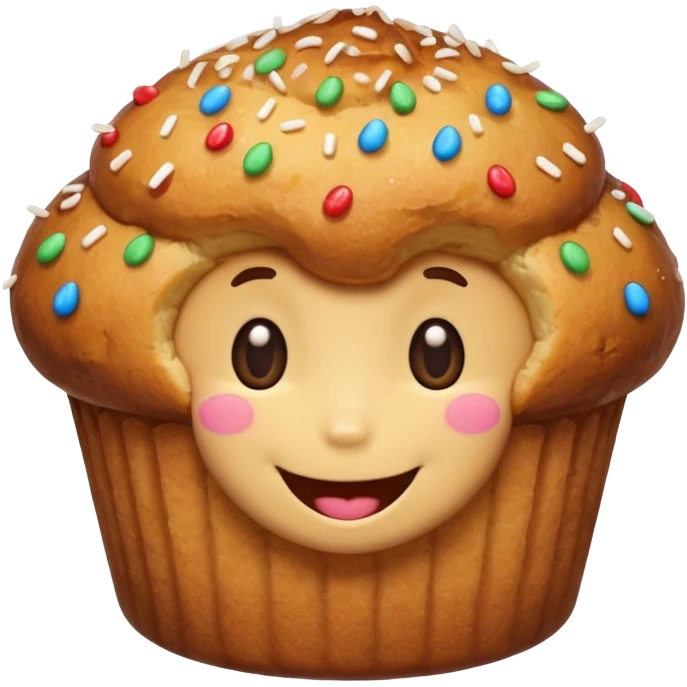 smiling muffin emoji