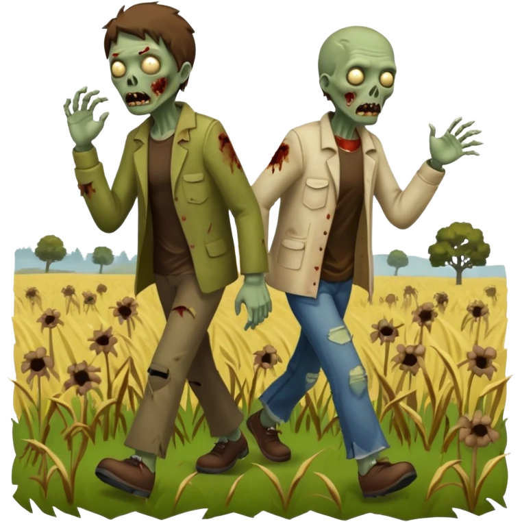 zombies on a farm emoji