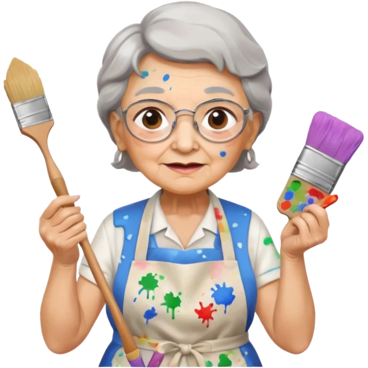 Grandma is painting 🖼️🎨👵🏻  emoji