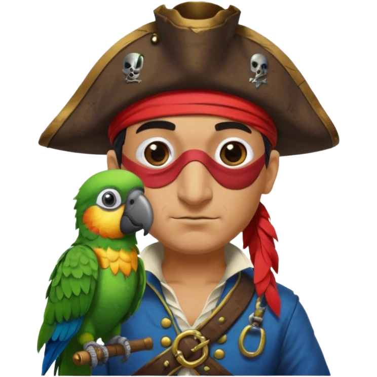 pirate and parrot emoji