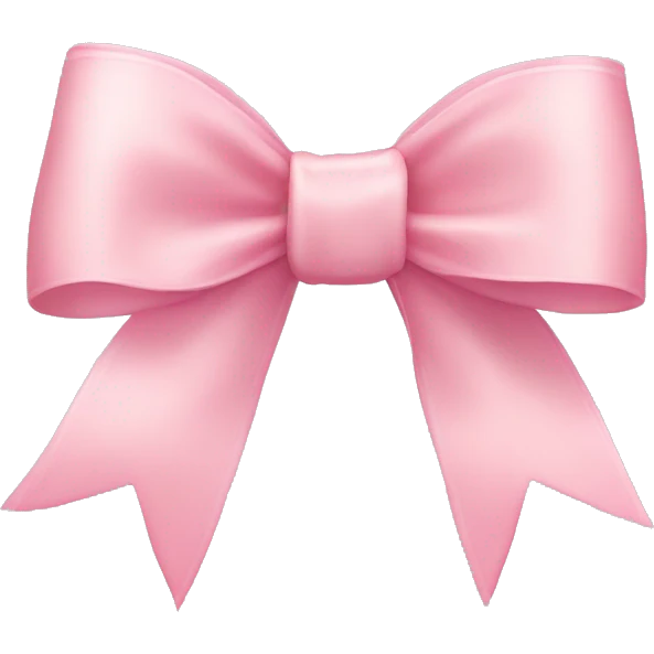 light pink ribbon bow emoji