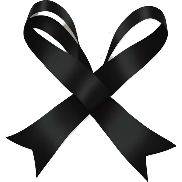 Black ribbon emoji