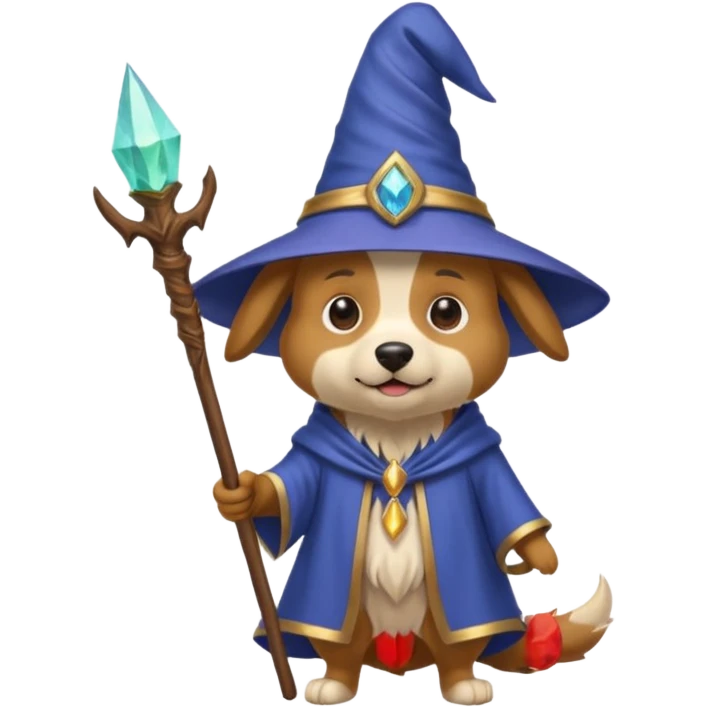 Dog wizard emoji