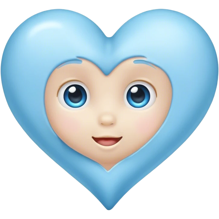 Baby blue heart  emoji