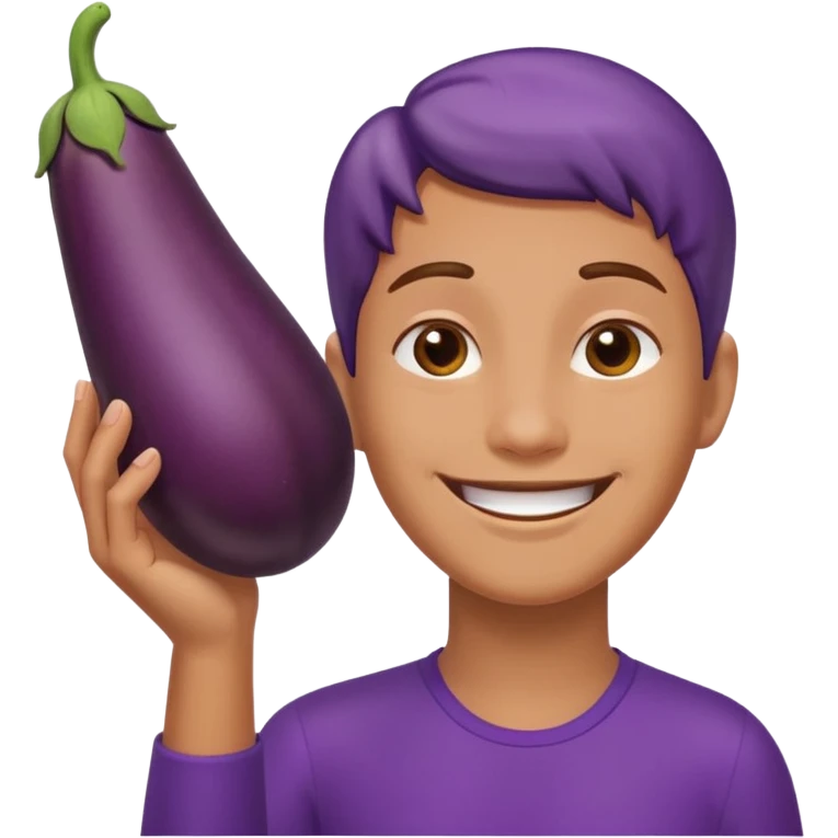 Combination of 👣😃🍆 emoji