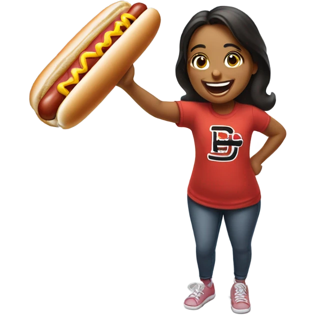 Girl who loves chicago hot dogs emoji