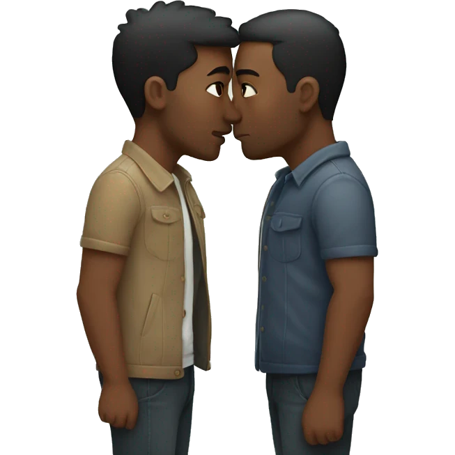 Two males kissing emoji