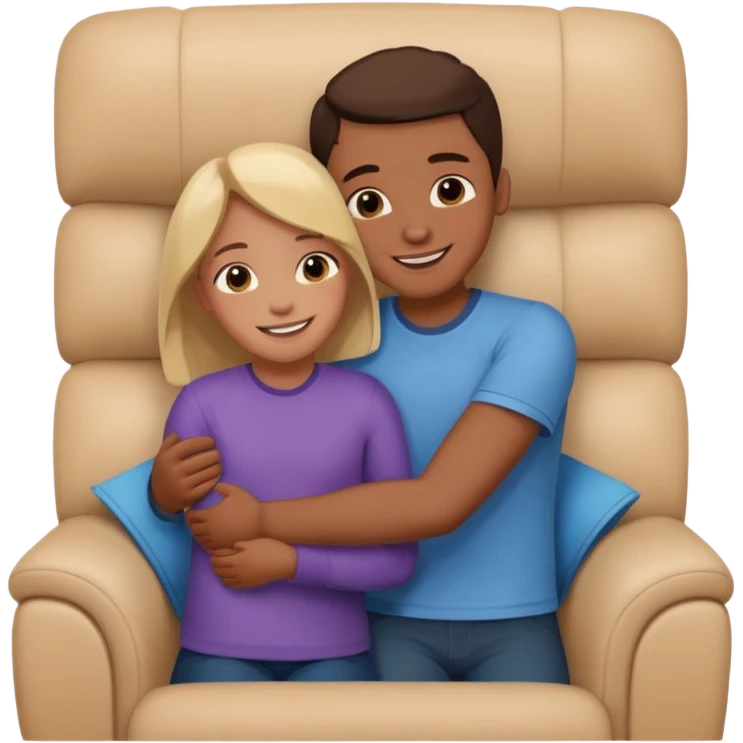 siblings sharing in a living room emoji