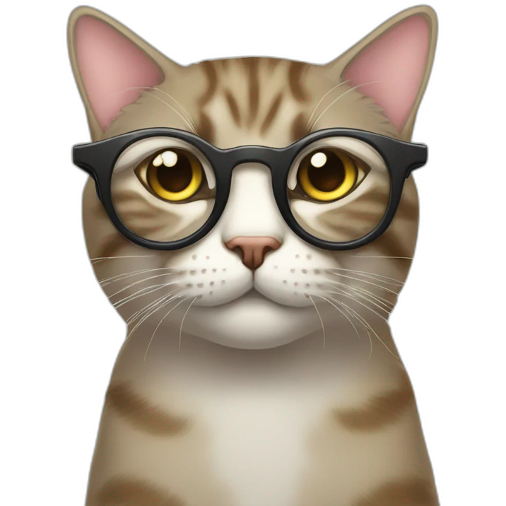 Gatto con gli occhiali emoji