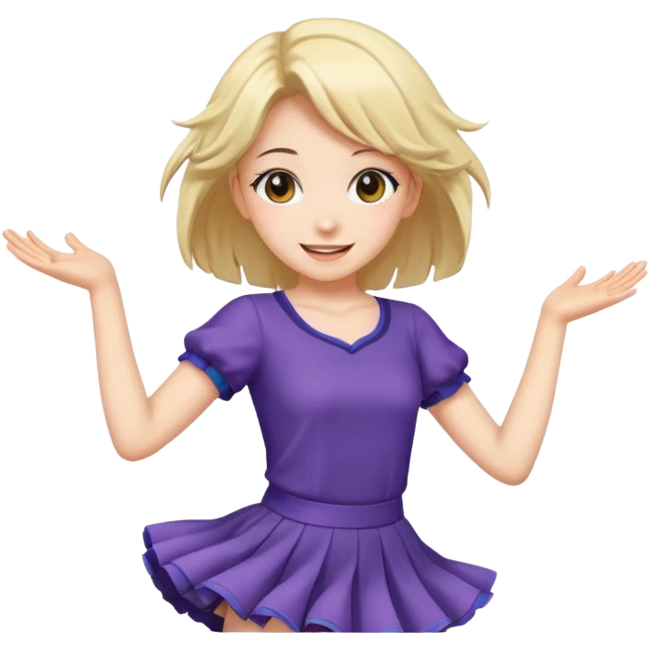 Naked anime girl dancing  emoji