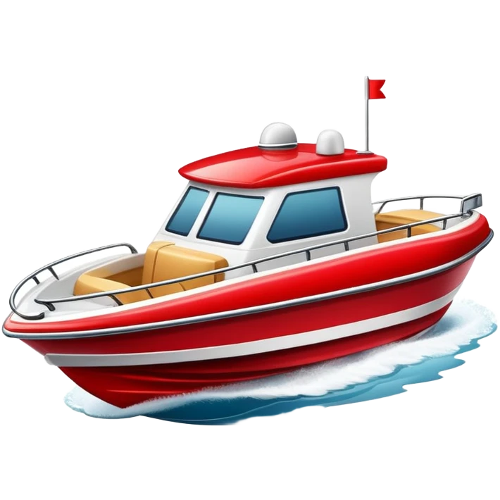 Small red motorboat emoji