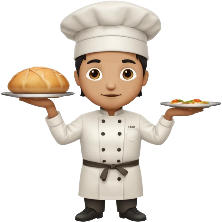 High resolution of   realistic full body chef distorted , no extra hybrid emoji