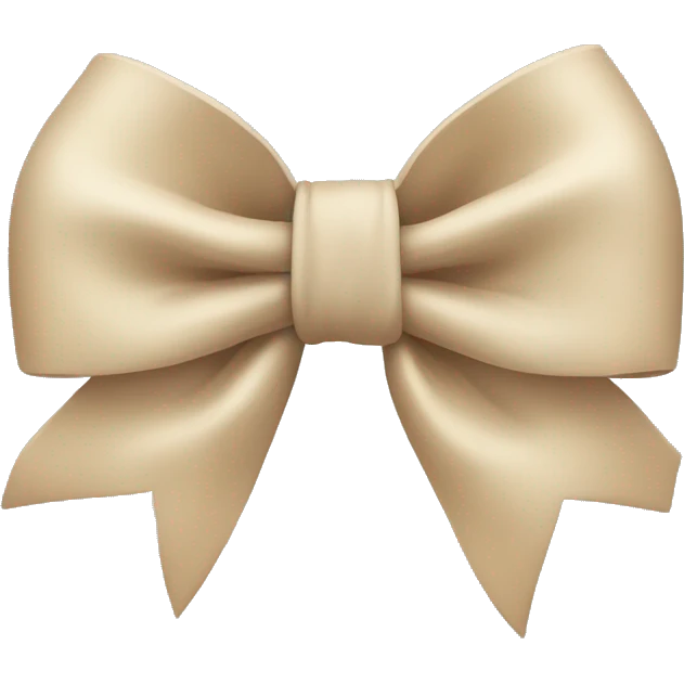 Beige bow emoji