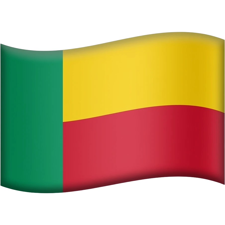 An emoji of a waving flag consisting of two horizontal bands of yellow and red with a vertical green stripe on the left side emoji