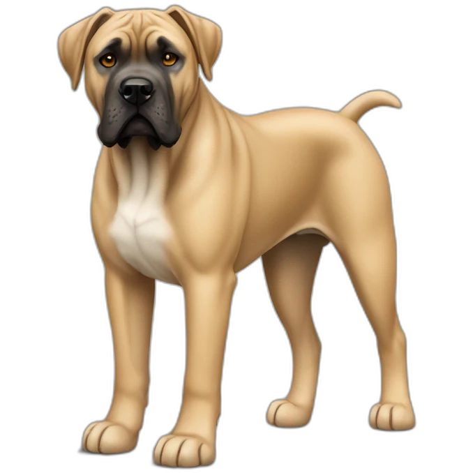 dog Cane Corso color fawn full body emoji
