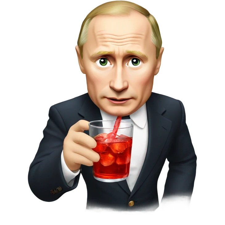 putin drinking Campari  emoji