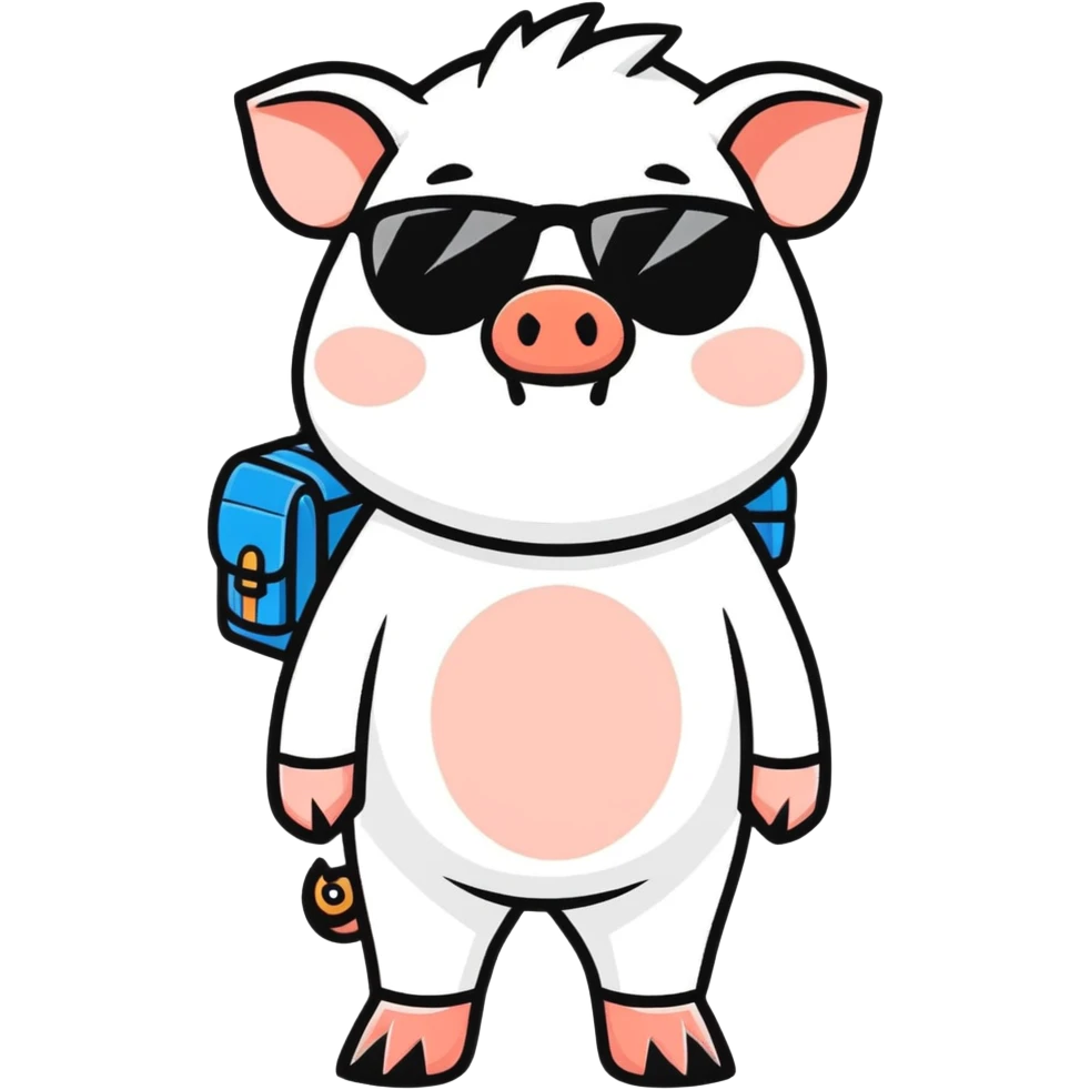 Hog with sunglasses emoji
