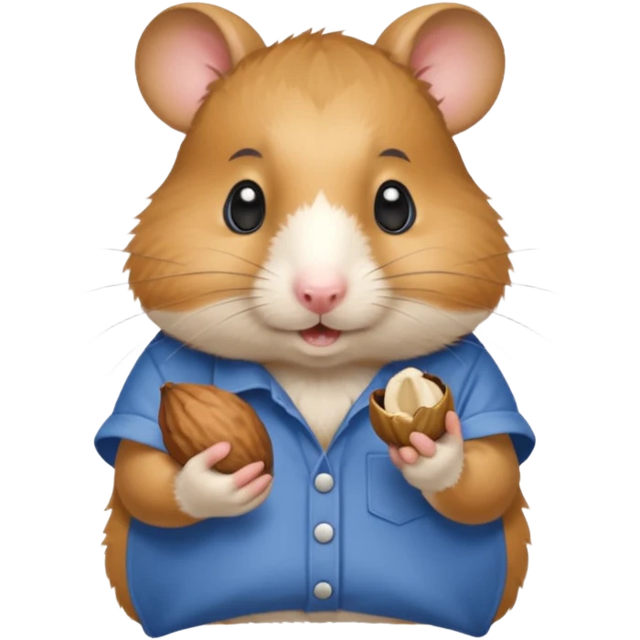 hamster holding nutz with shirt emoji