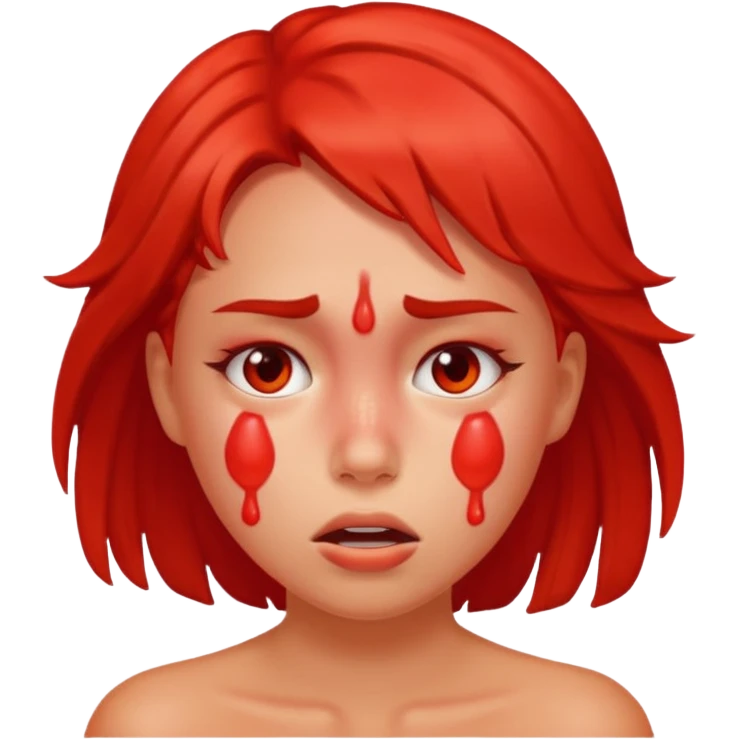 Girl in 🥵 face emoji