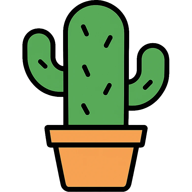 Green cactus icon emoji