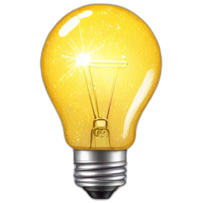 sparkles and the light bulb emoji