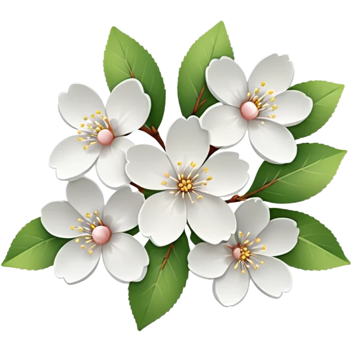 white cherryblossom emoji