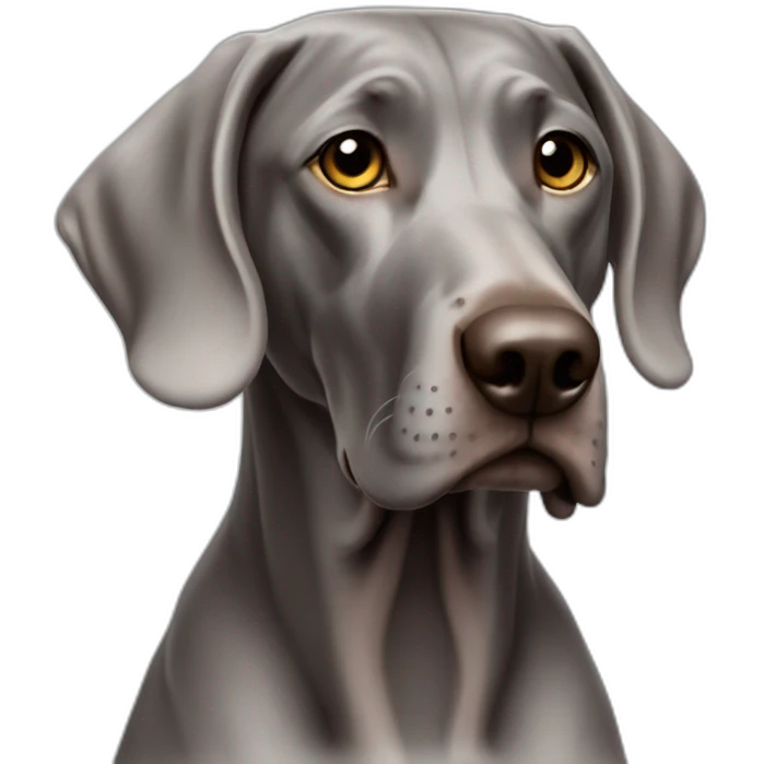 weimaraner funny emoji