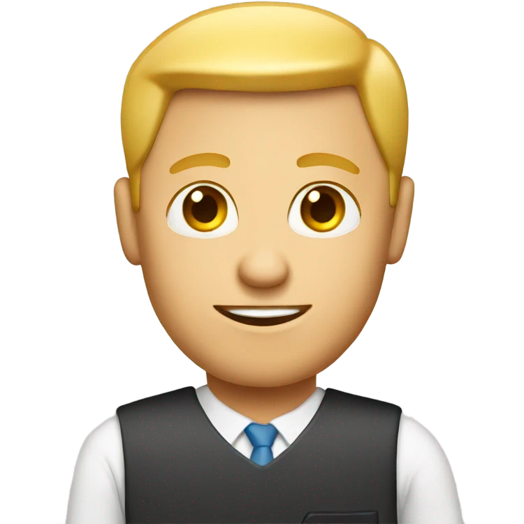 White man holding a resume emoji