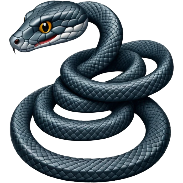 Black vipers snake emoji