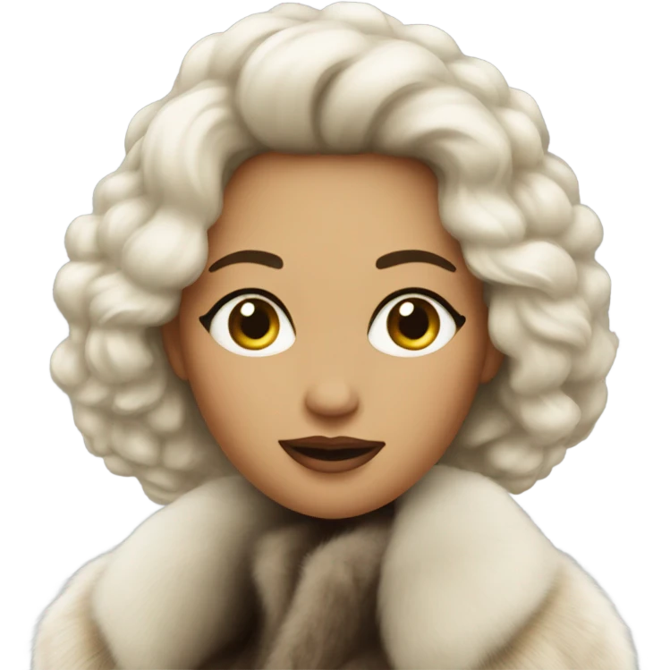 Women fur coat emoji