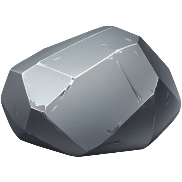 Cinematic Realistic Lead Ore, Heavy and dense, with a matte gray surface and subtle metallic glimmer. The metal's weight and durability are evident, with soft, sharp edges and a slight texture that enhances its solid presence. Soft glowing outline, capturing the essence of raw strength and industrial power in lead ore. emoji