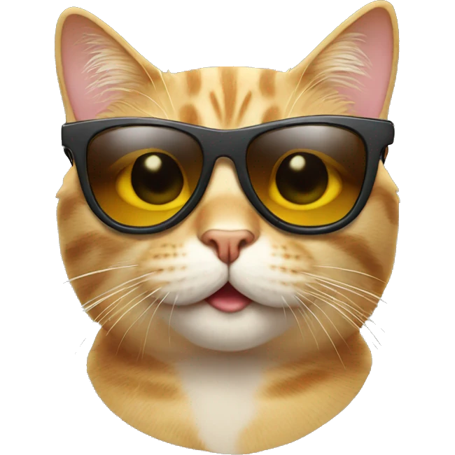 Cat with sunglasses emoji