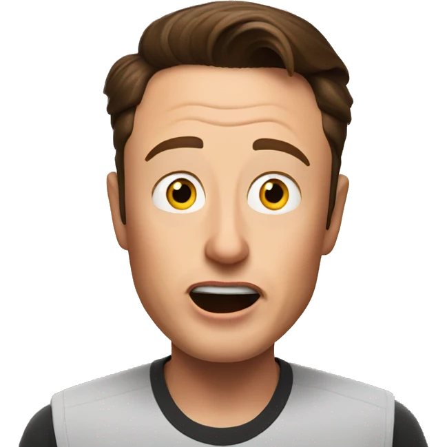 Surprised Elon musk  emoji