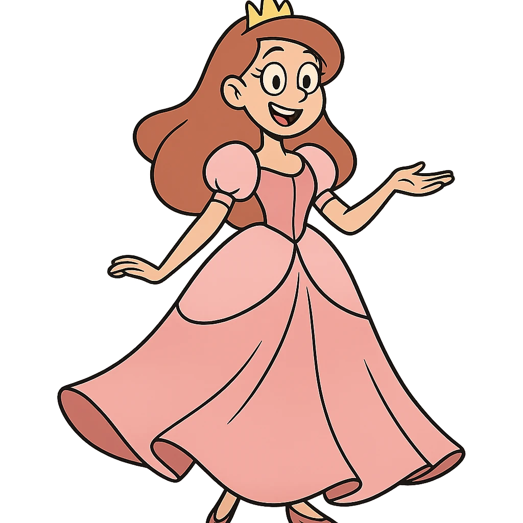 princess with a flowing dress and tiara, whimsical Disney-inspired look emoji