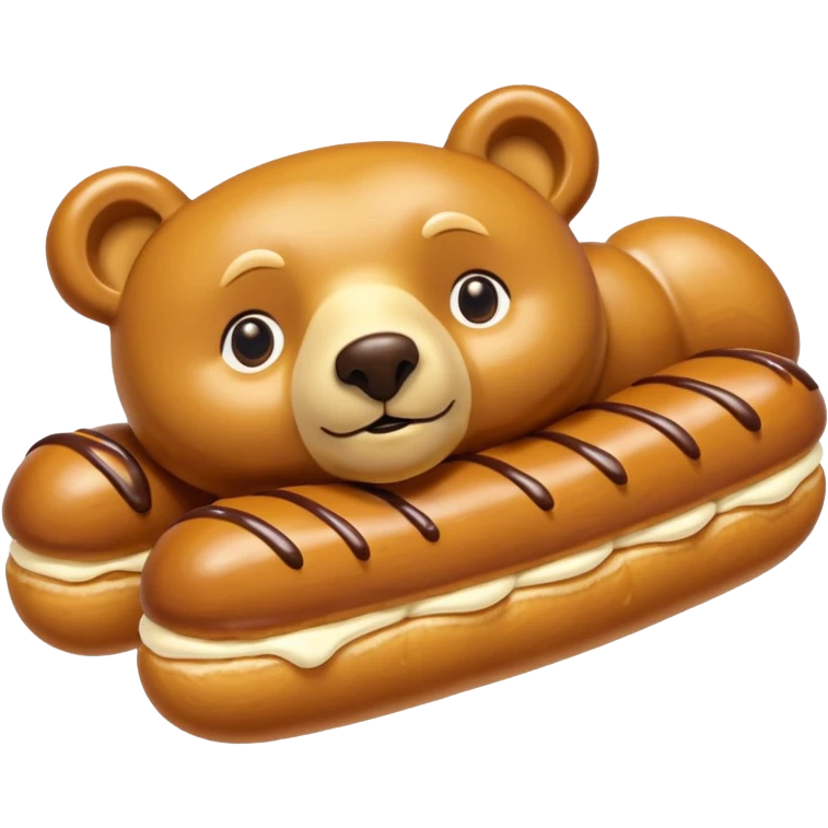 Butterscotch éclair like a bear emoji