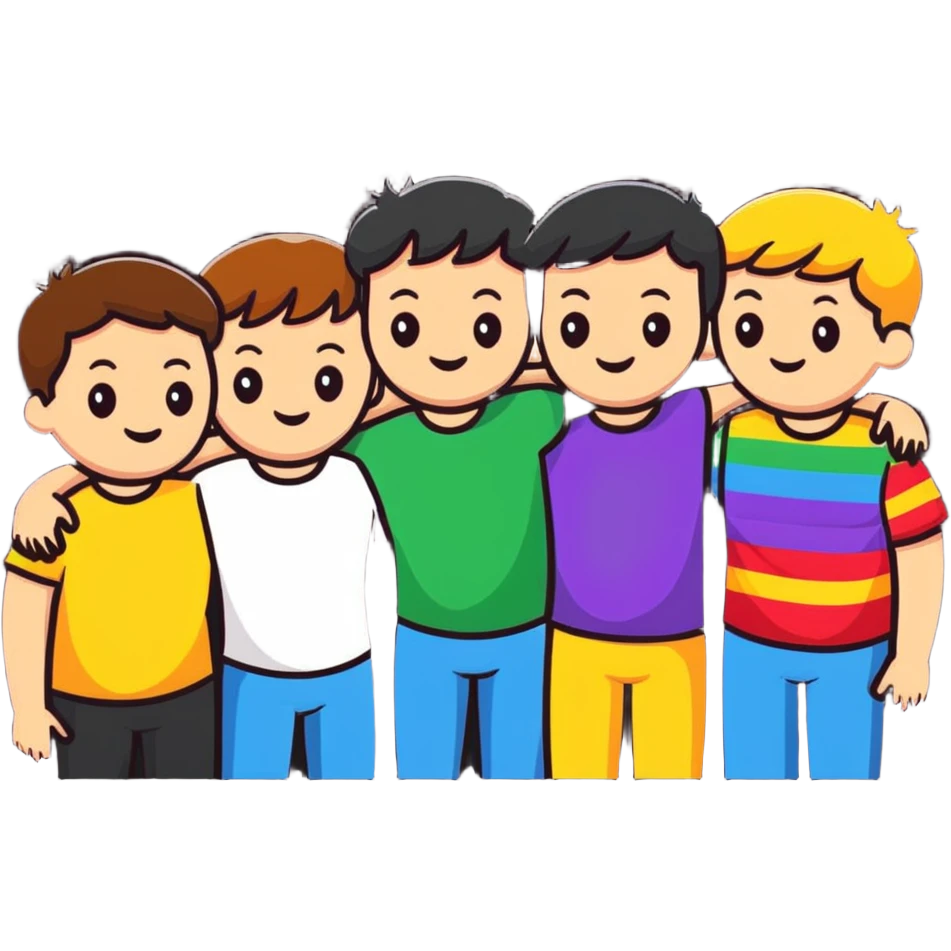 LGBTQ group of friends emoji