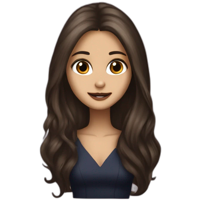 Elena Gilbert un vampire diares with long hair by Nina dobrev emoji