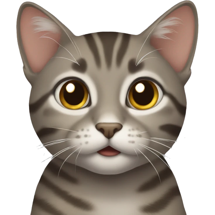 Brown grey tabby cat  emoji