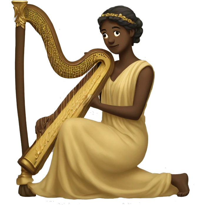 Sappho playing the harp emoji