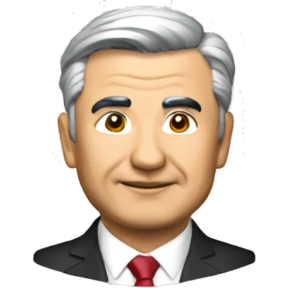 President Uzbekistan 3d realistic emoji