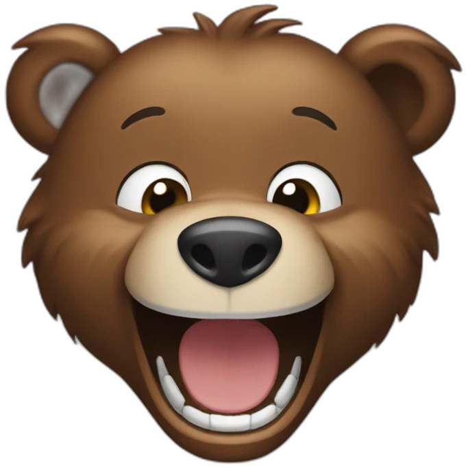the wild bear laughs emoji