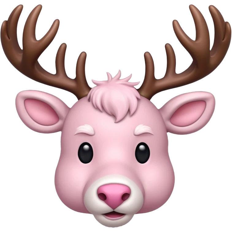 Pale pink reindeer  emoji