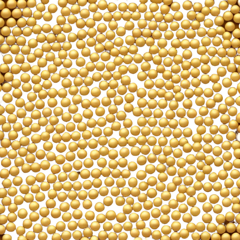 loose scatter of small round mustard seeds in warm yellow to light brown shades, matte finish, slightly rough texture, compact uniform seeds in a natural pile or light scatter, soft lighting, subtle shadows, emoji scale emoji