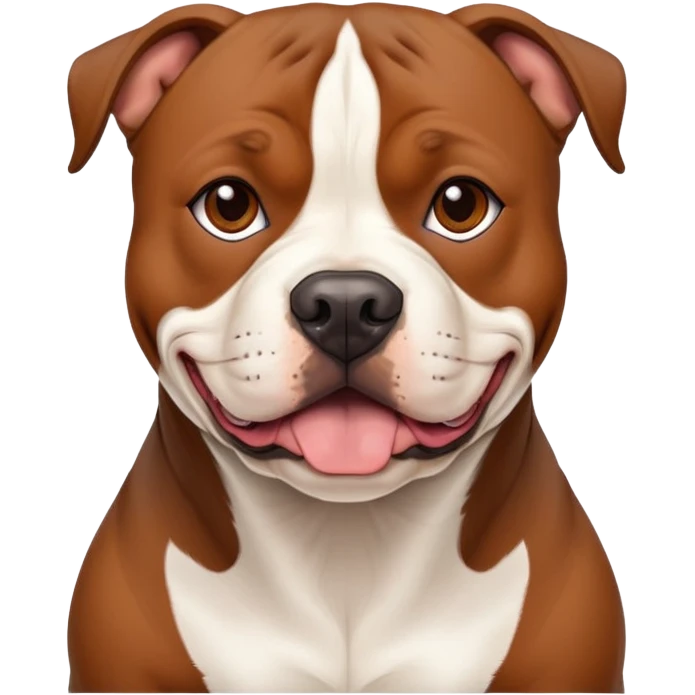 muscular Staffordshire Bull Terrier dog with short coat, broad head, and strong jaw emoji