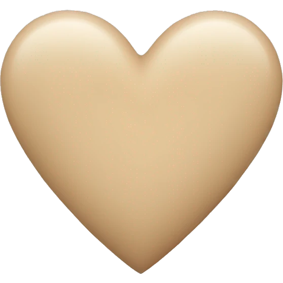 Beige heart  emoji